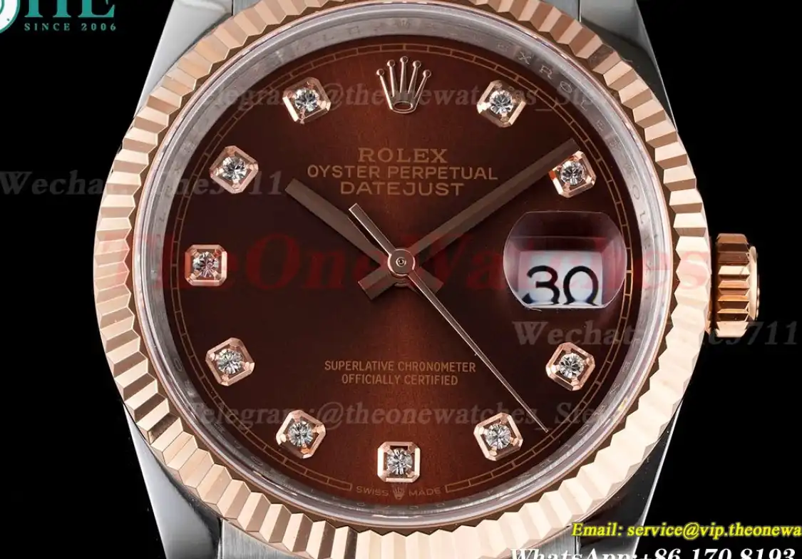 Datejust 126231 36mm Jub SS RG Brown Dia JDF V2 VR3235