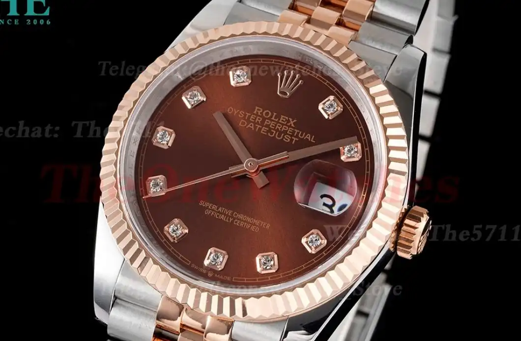 Datejust 126231 36mm Jub SS RG Brown Dia JDF V2 VR3235