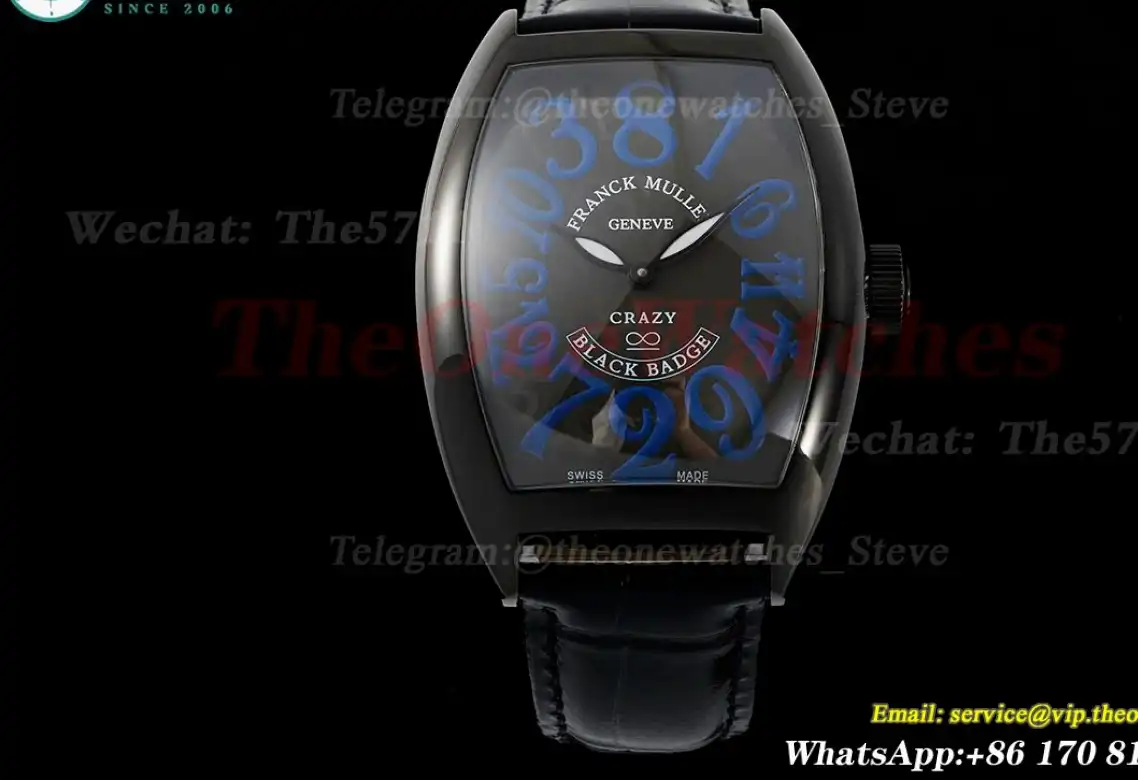 Crazy Hours 40mm Black PVD LE Black Blue TWF A23J