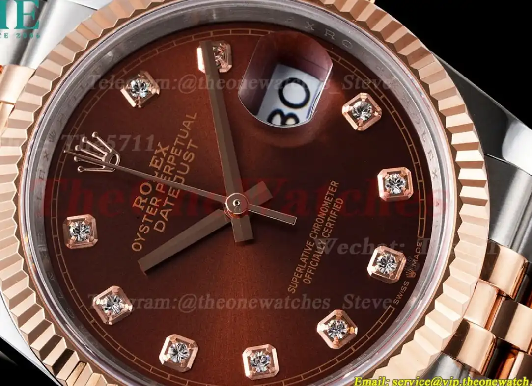 Datejust 126231 36mm Jub SS RG Brown Dia JDF V2 VR3235