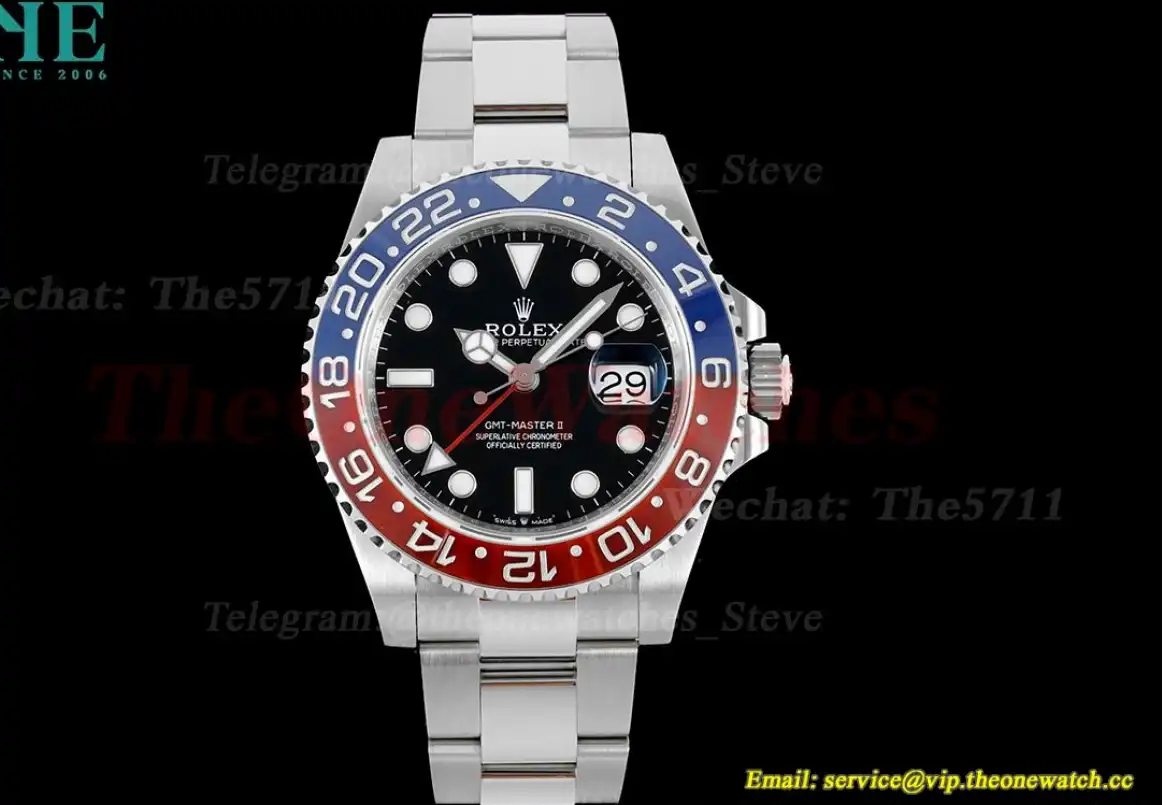 GMT Master II 126710 Pepsi Oys 40mm Red Blue King VR3285