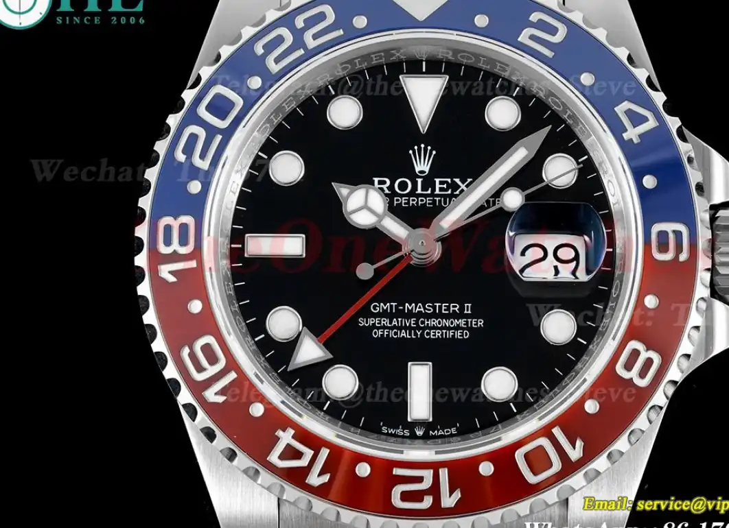 GMT Master II 126710 Pepsi Oys 40mm Red Blue King VR3285