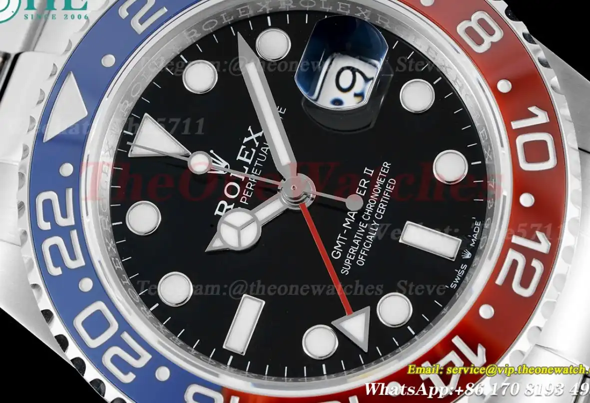 GMT Master II 126710 Pepsi Oys 40mm Red Blue King VR3285