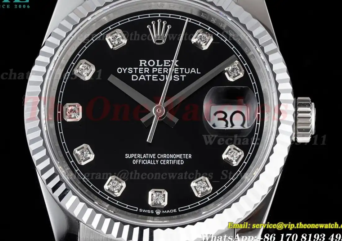 Datejust 126234 36mm Jub SS SS Black Dia JDF V2 VR3235