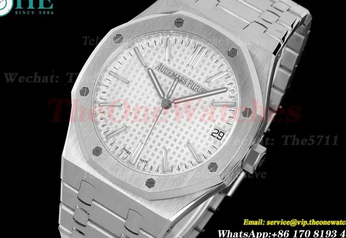 Royal Oak 50th Anniverary 41mm 15510 SS SS White ORF SA4302 Super Clone