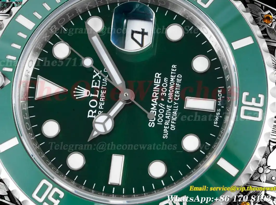 Submariner 40mm Engraved SS SS Green Dial VMF VR3135