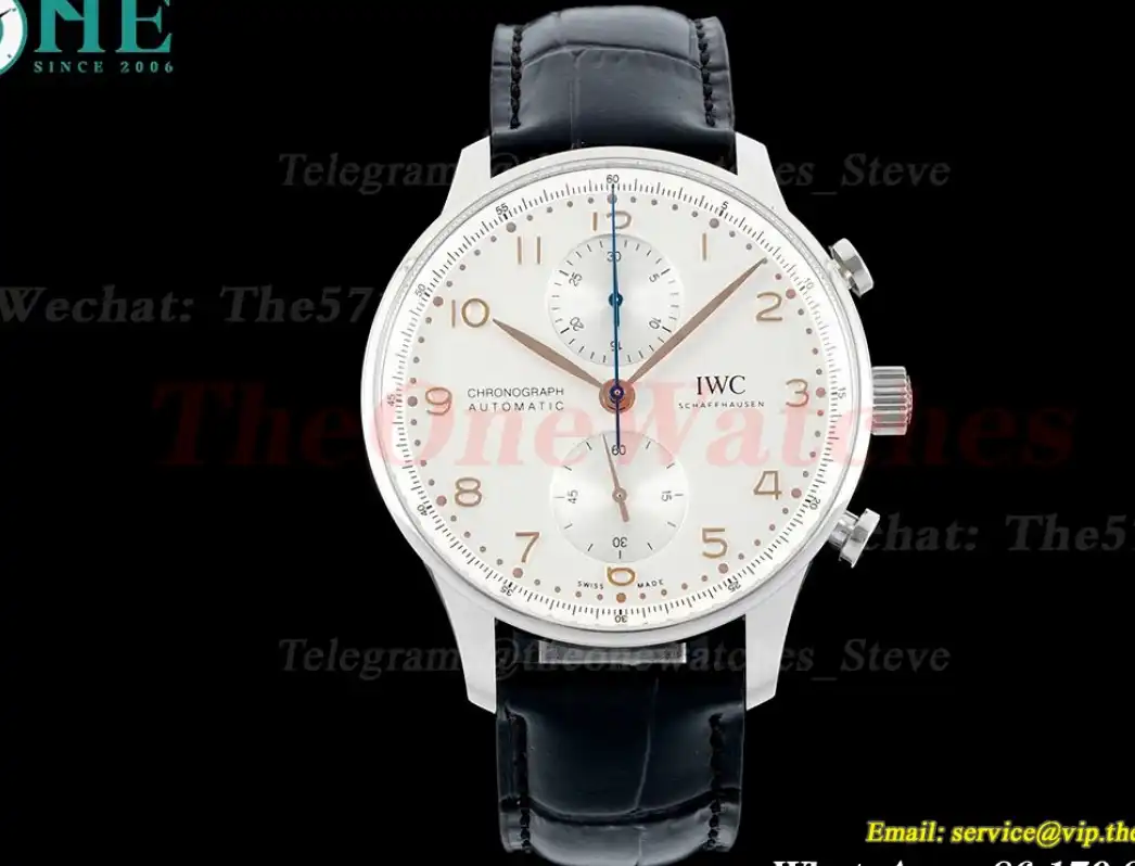 Portuguese Chrono 41mm White Dial On Black Strap SS LE V6SF A69355