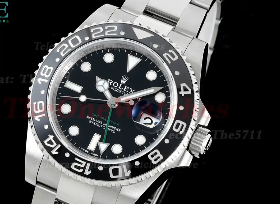 GMT Master II 116710LN Oys 904L SS SS Black Dial King VR3186 CHS