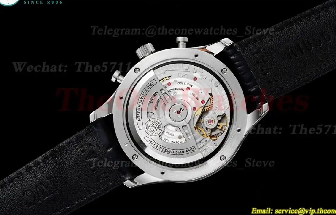 Portuguese Chrono 41mm Red Dial On Black Strap SS LE V6SF A69355