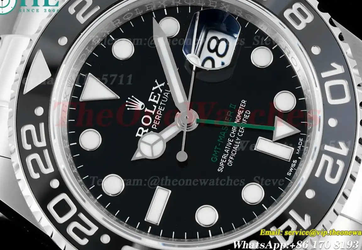 GMT Master II 116710LN Oys 904L SS SS Black Dial King VR3186 CHS