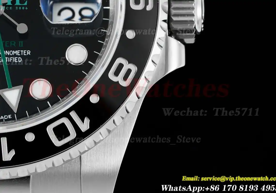 GMT Master II 116710LN Oys 904L SS SS Black Dial King VR3186 CHS