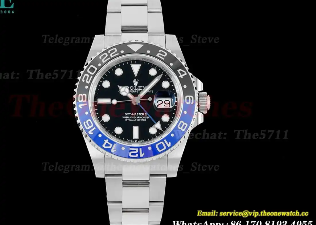 GMT Master II 126710 Batman Oys 40mm Black Blue King VR3285