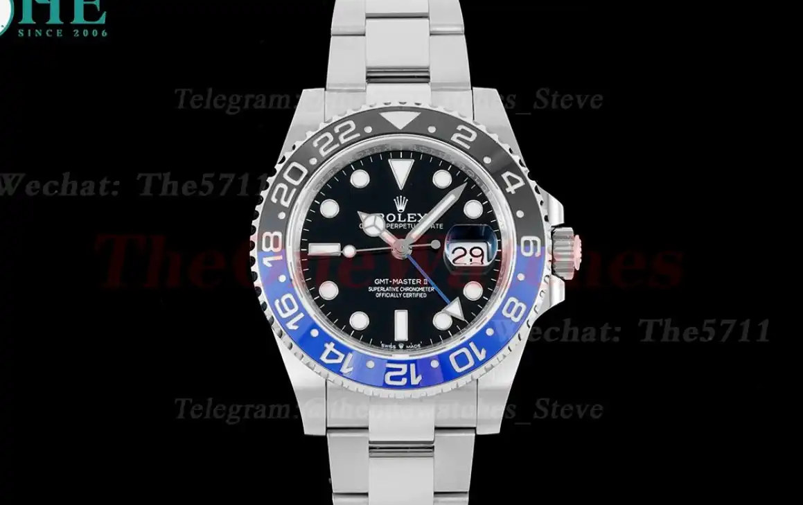 GMT Master II 126710 BLNR Oys 904L SS SS Black Dial King VR3186 CHS