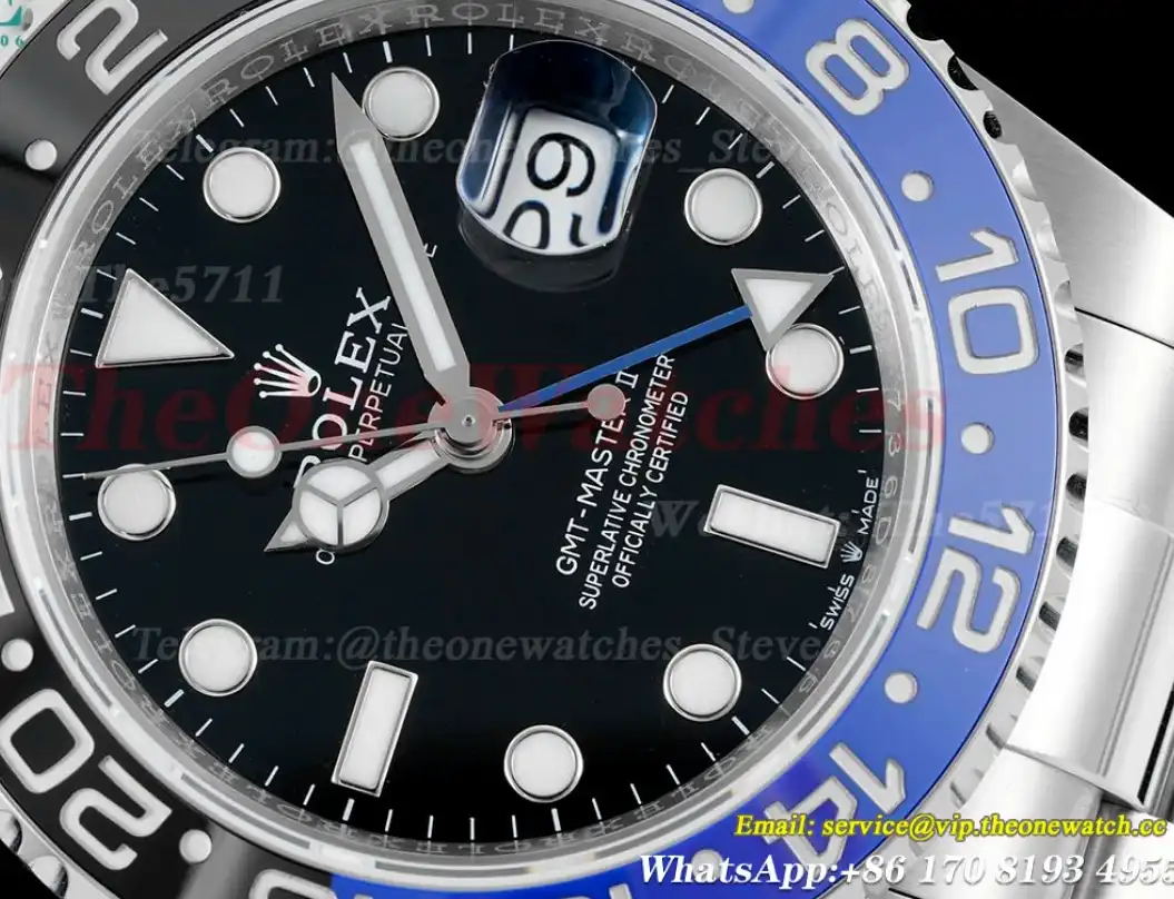 GMT Master II 126710 Batman Oys 40mm Black Blue King VR3285