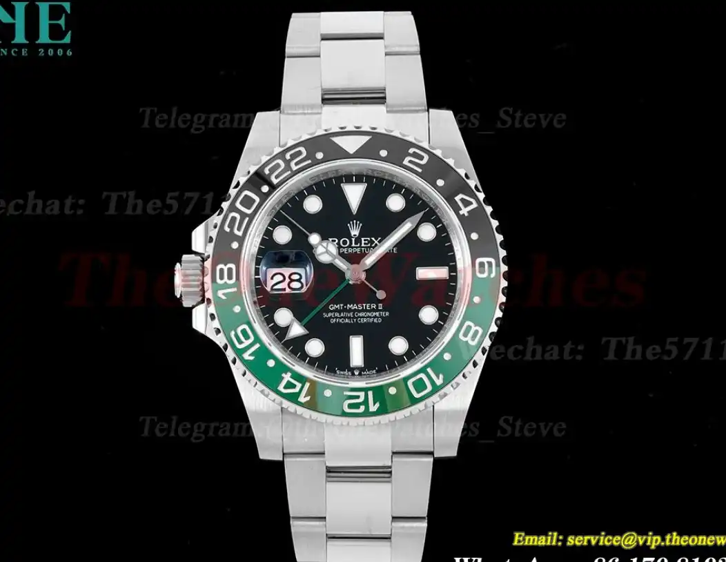 GMT Master II 126720 Sprite Oys SS SS Black Dial King VR3186 CHS