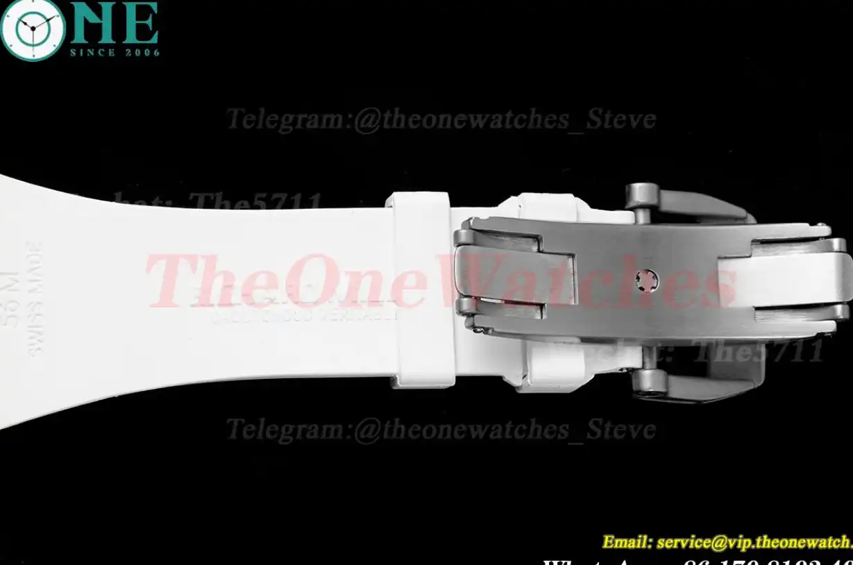 S10 Koi Dial on White Rubber Strap RMF Tourb