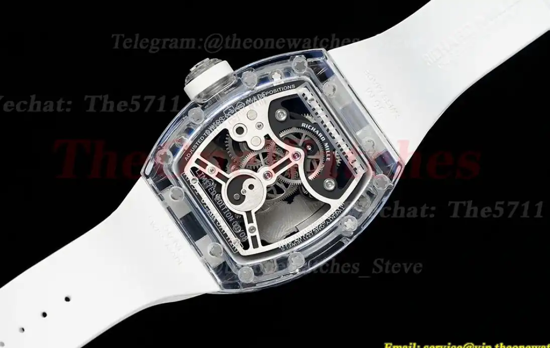 RM51 Tiger Dragon Dial on White Rubber Strap RMF Tourb