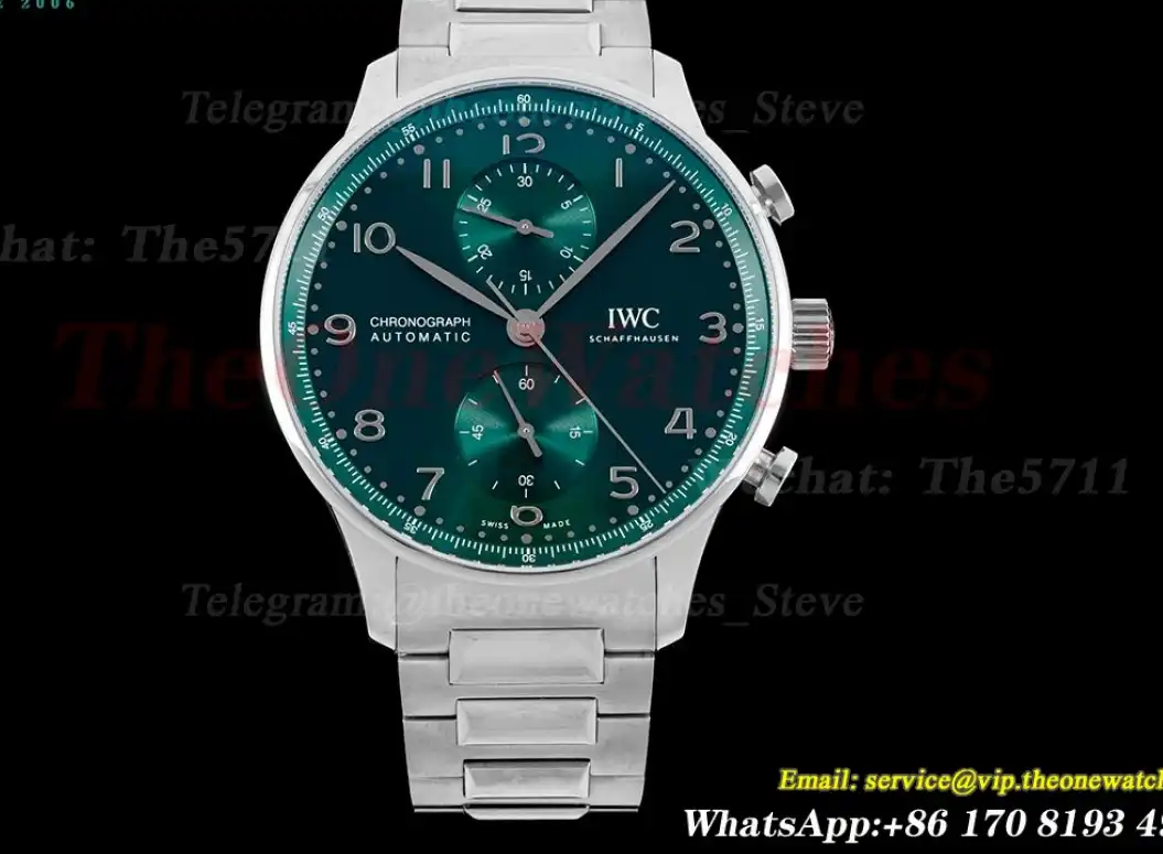 Portuguese Chrono 41mm SS SS Green Dial V6SF A69355