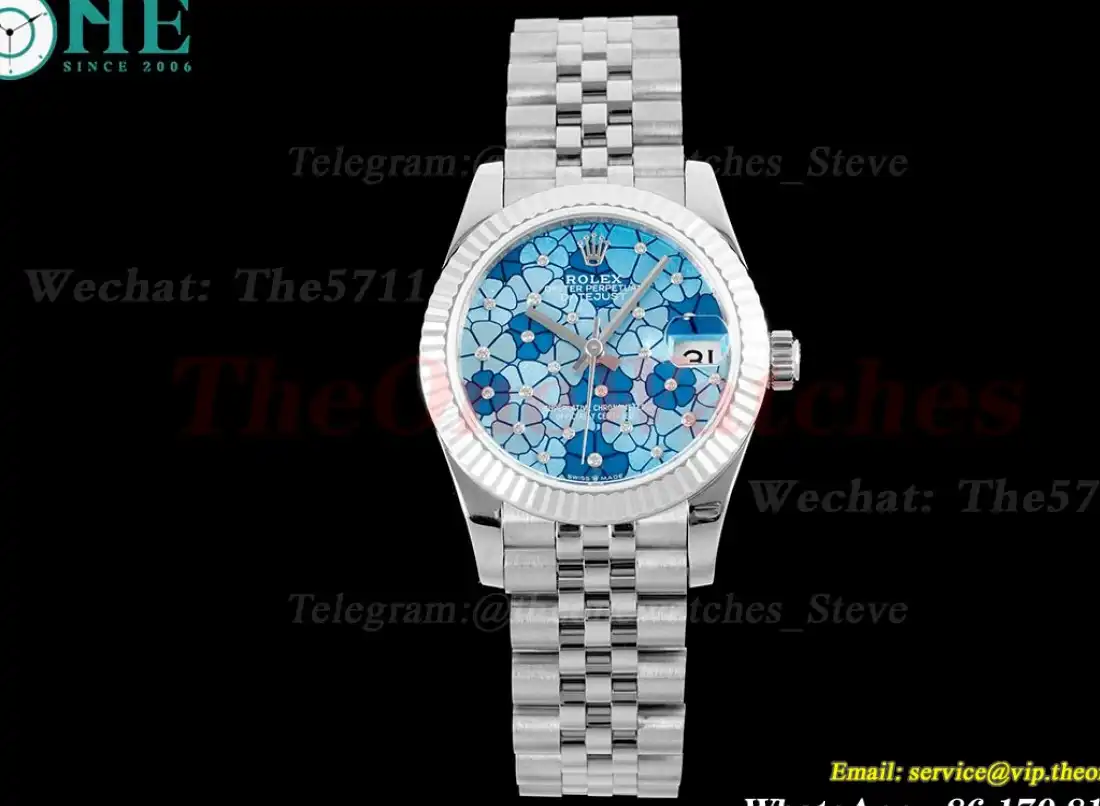 Datejust ladies 31mm SS SS Blue Flower Dial JDF A2824