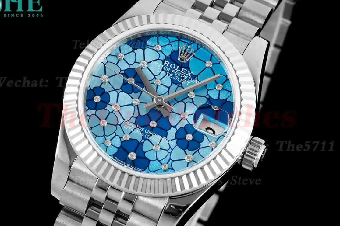 Datejust ladies 31mm SS SS Blue Flower Dial JDF A2824