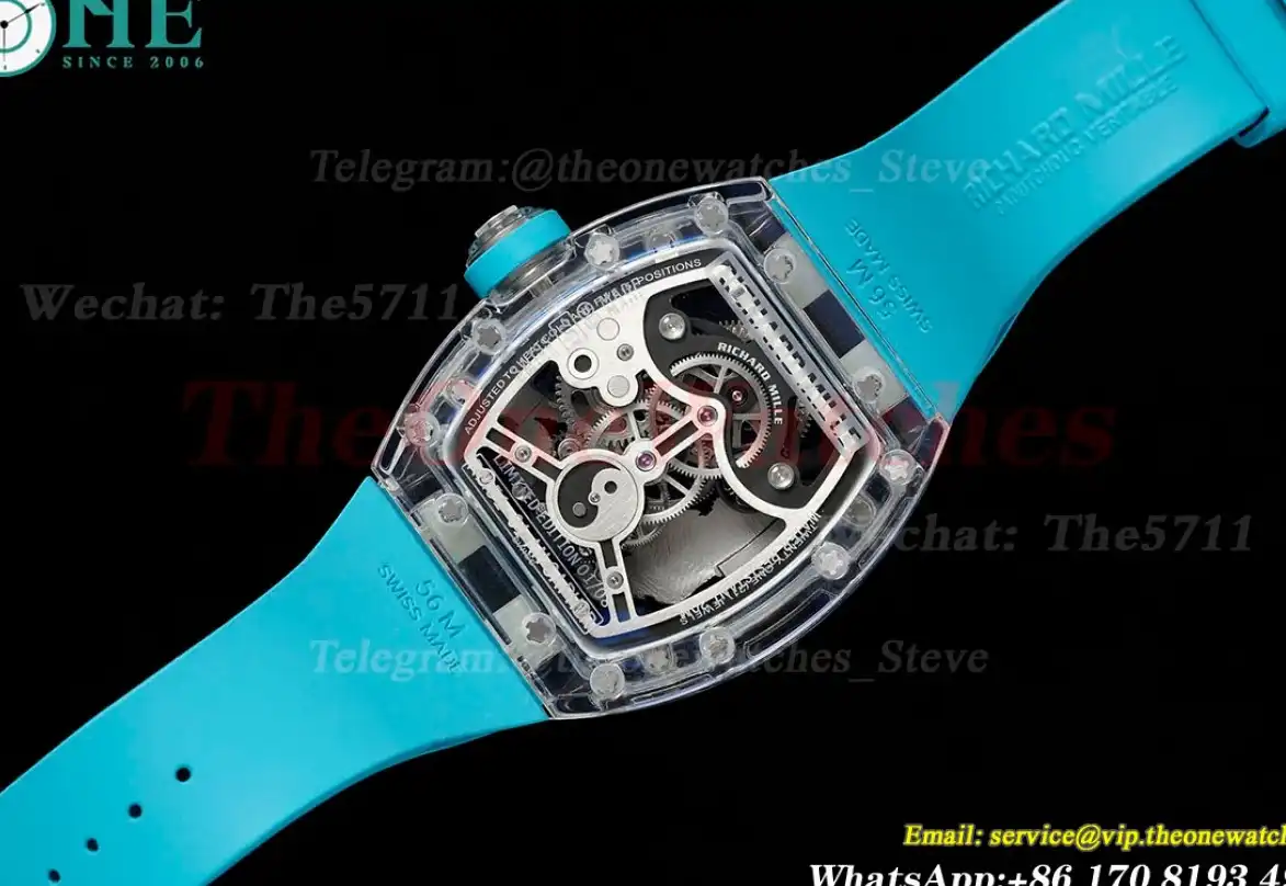 RM51 Tiger Dragon Dial on Blue Rubber Strap RMF Tourb