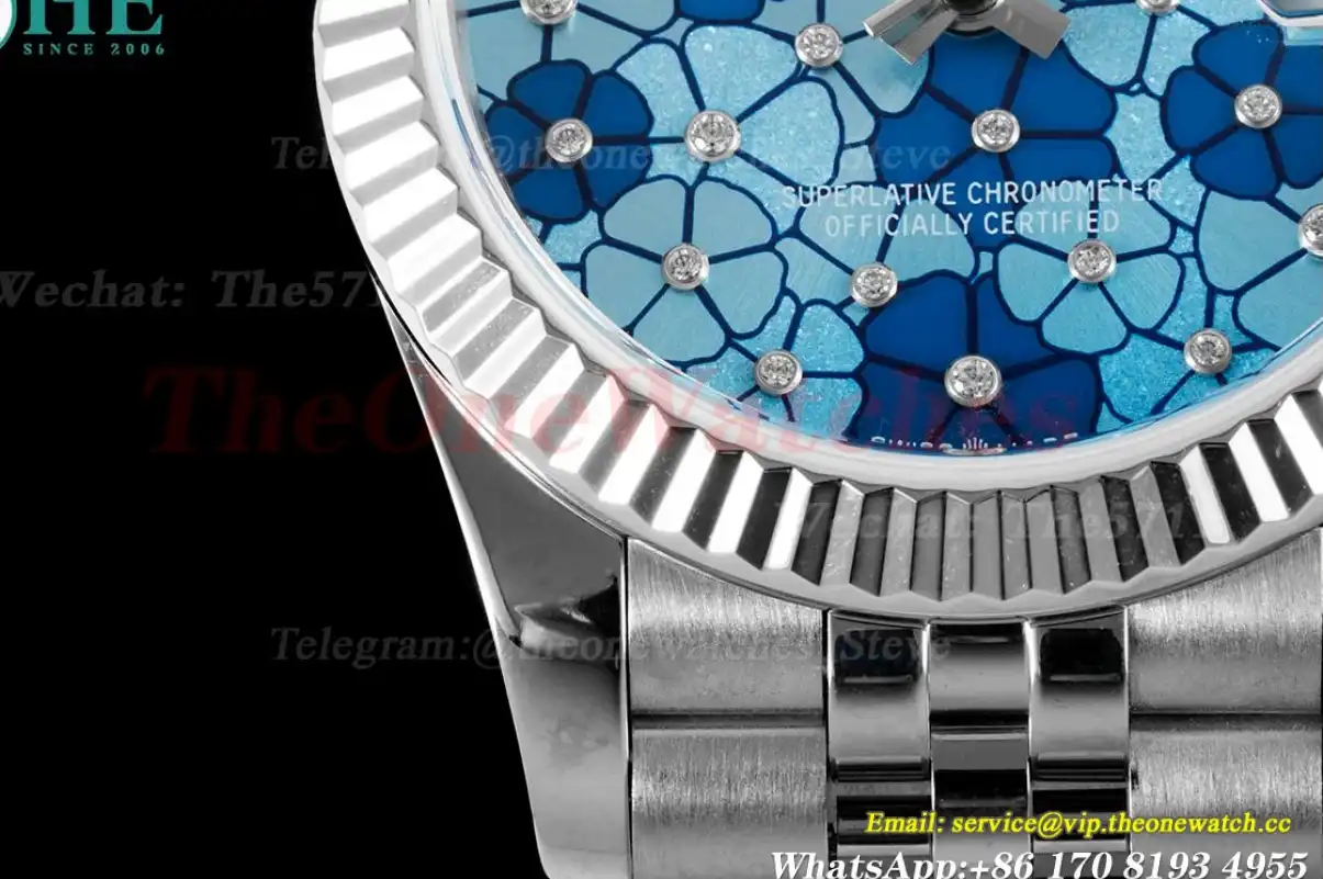 Datejust ladies 31mm SS SS Blue Flower Dial JDF A2824