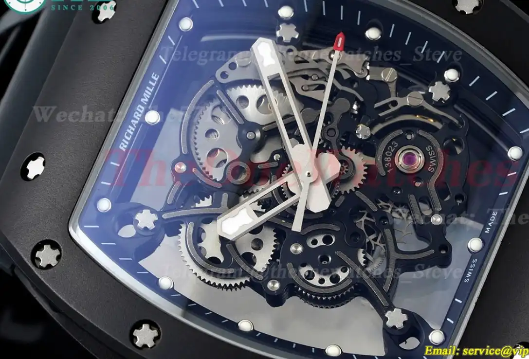 RM055 Cer RU Black Skeleton Dial BBR RMUL2