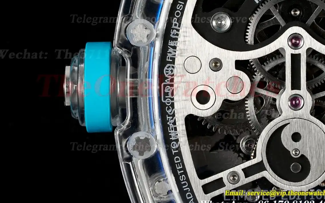 RM51 Tiger Dragon Dial on Blue Rubber Strap RMF Tourb