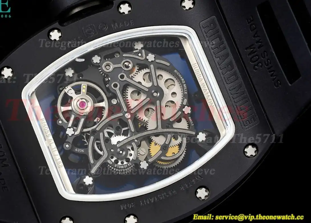 RM055 Cer RU Black Skeleton Dial BBR RMUL2