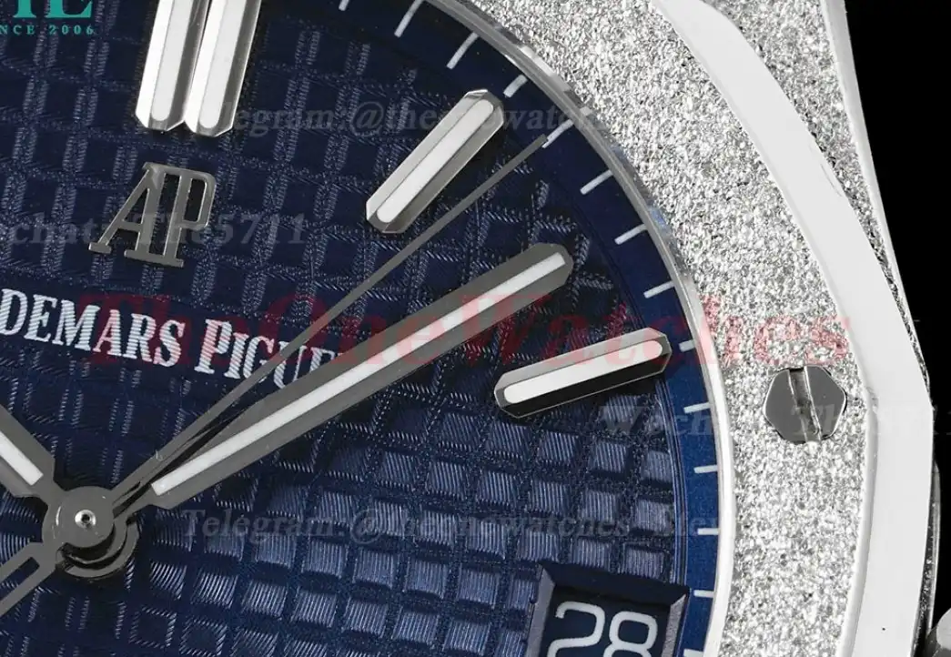 Royal Oak 15500 Frosted 41mm SS SS Blue Dial IPF SA4302 Super Clone