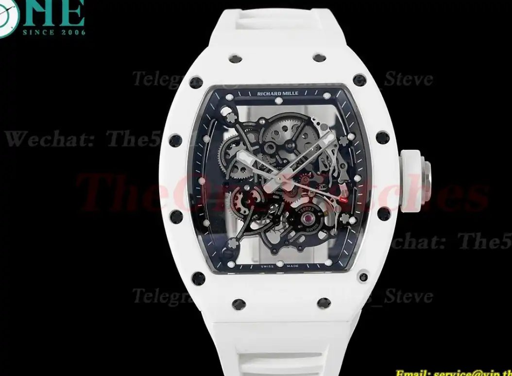 RM055 Cer RU White Skeleton Dial BBR V2 RMUL2