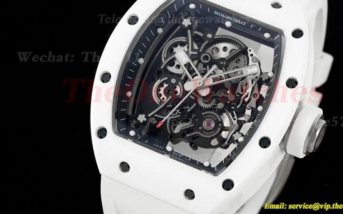 RM055 Cer RU White Skeleton Dial BBR V2 RMUL2