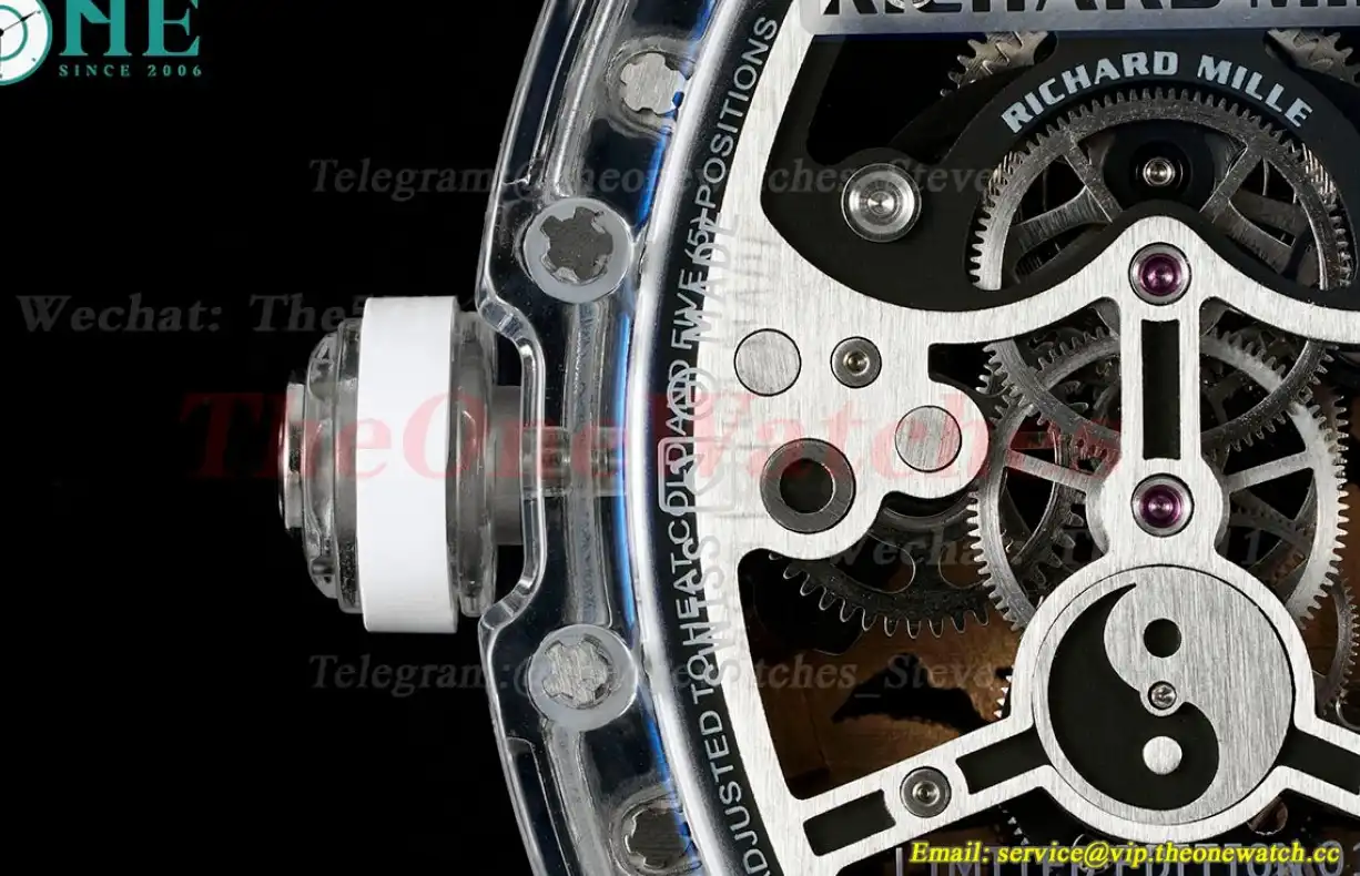 RM51 Tiger Dragon Dial on White Rubber Strap RMF Tourb