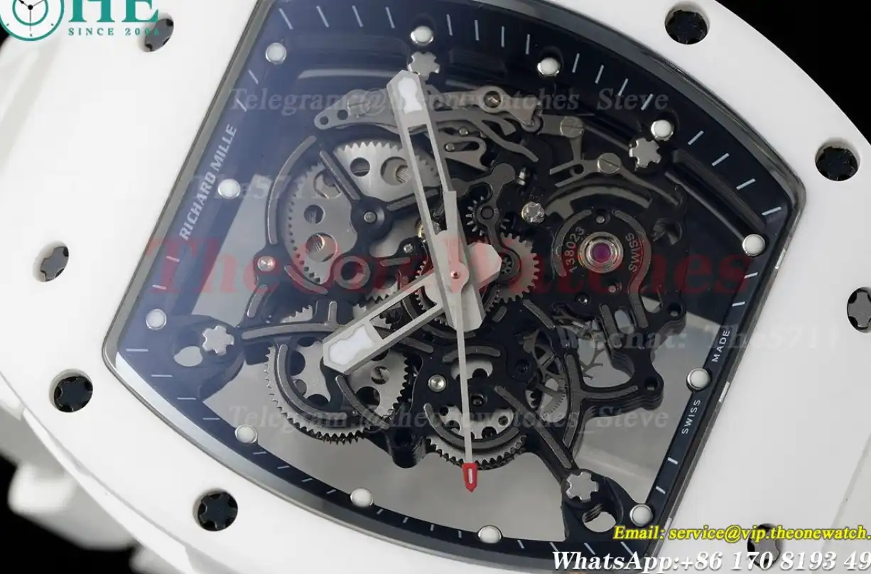 RM055 Cer RU White Skeleton Dial BBR V2 RMUL2