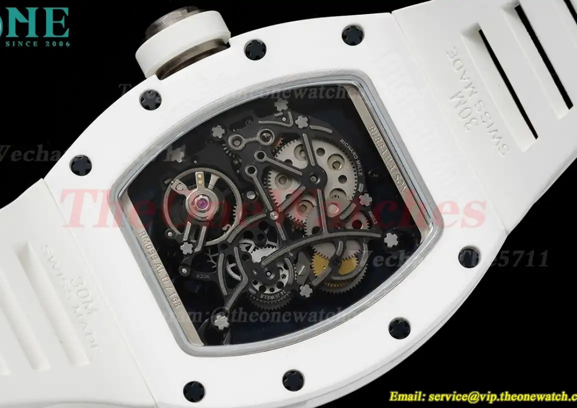 RM055 Cer RU White Skeleton Dial BBR V2 RMUL2