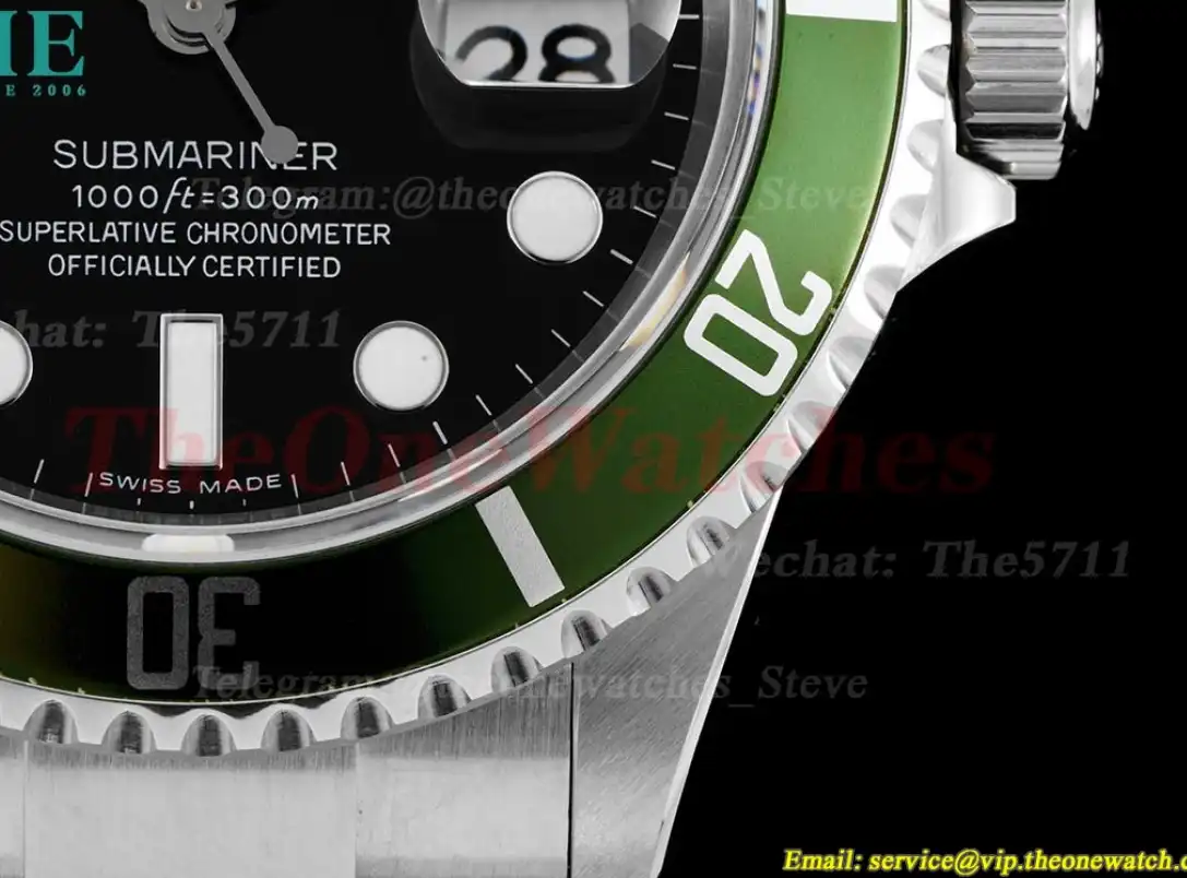 Submariner Vintage 16610LV Kermit 40mm SS SS Green RAF SA3135