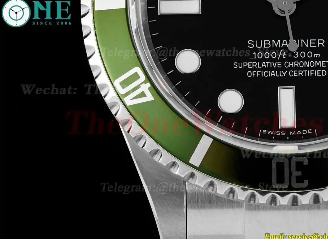 Submariner Vintage 16610LV Kermit 40mm SS SS Green RAF SA3135