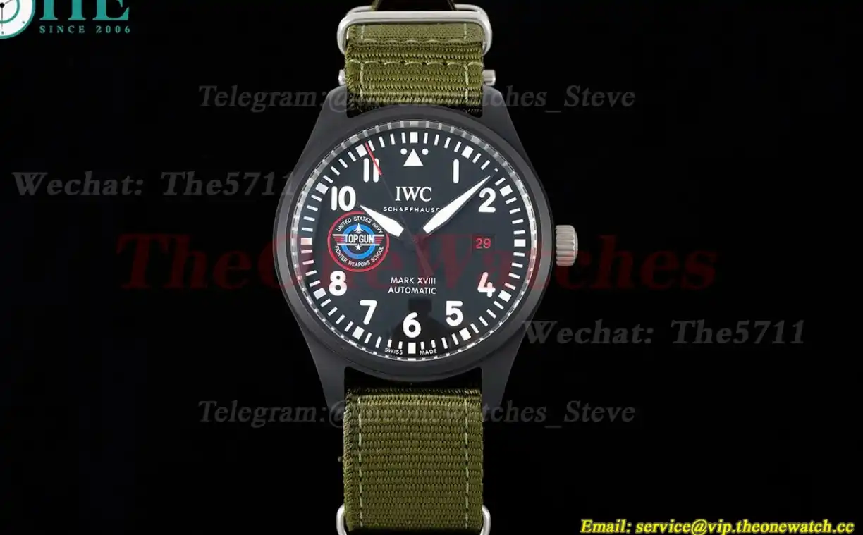 Pilot Top Gun Mark XVIII 41mm Cer NY Black Dial M+F A2892