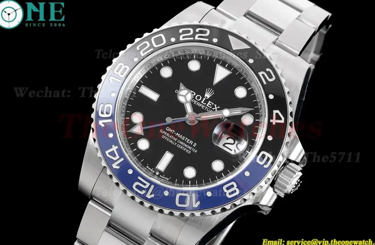 GMT Master II 126710 Batman 40mm 904L SS SS Black Dial C+F V2 VR3285