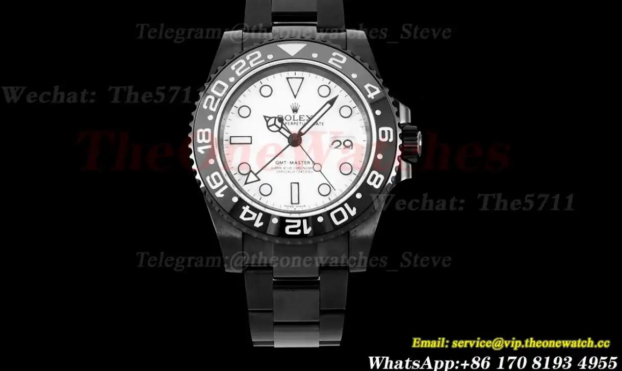 GMT Master II Oreo PVD Black Ceramic Bezel White Dot VRF V2 VR3186 CHS