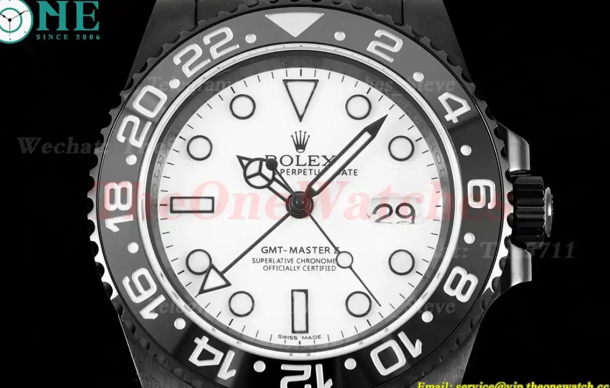 GMT Master II Oreo PVD Black Ceramic Bezel White Dot VRF V2 VR3186 CHS