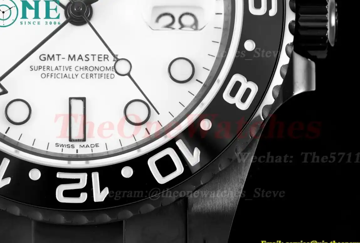 GMT Master II Oreo PVD Black Ceramic Bezel White Dot VRF V2 VR3186 CHS