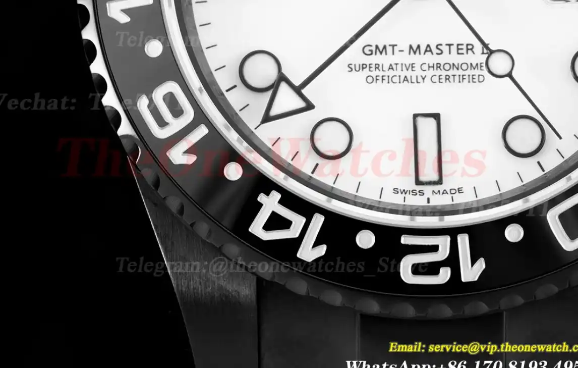 GMT Master II Oreo PVD Black Ceramic Bezel White Dot VRF V2 VR3186 CHS