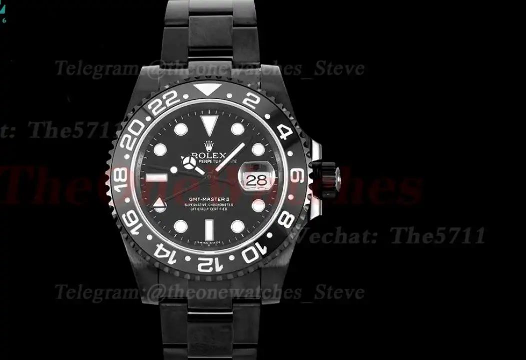 GMT Master II Oreo PVD Black Ceramic Bezel Blk Dot VRF V2 VR3186 CHS