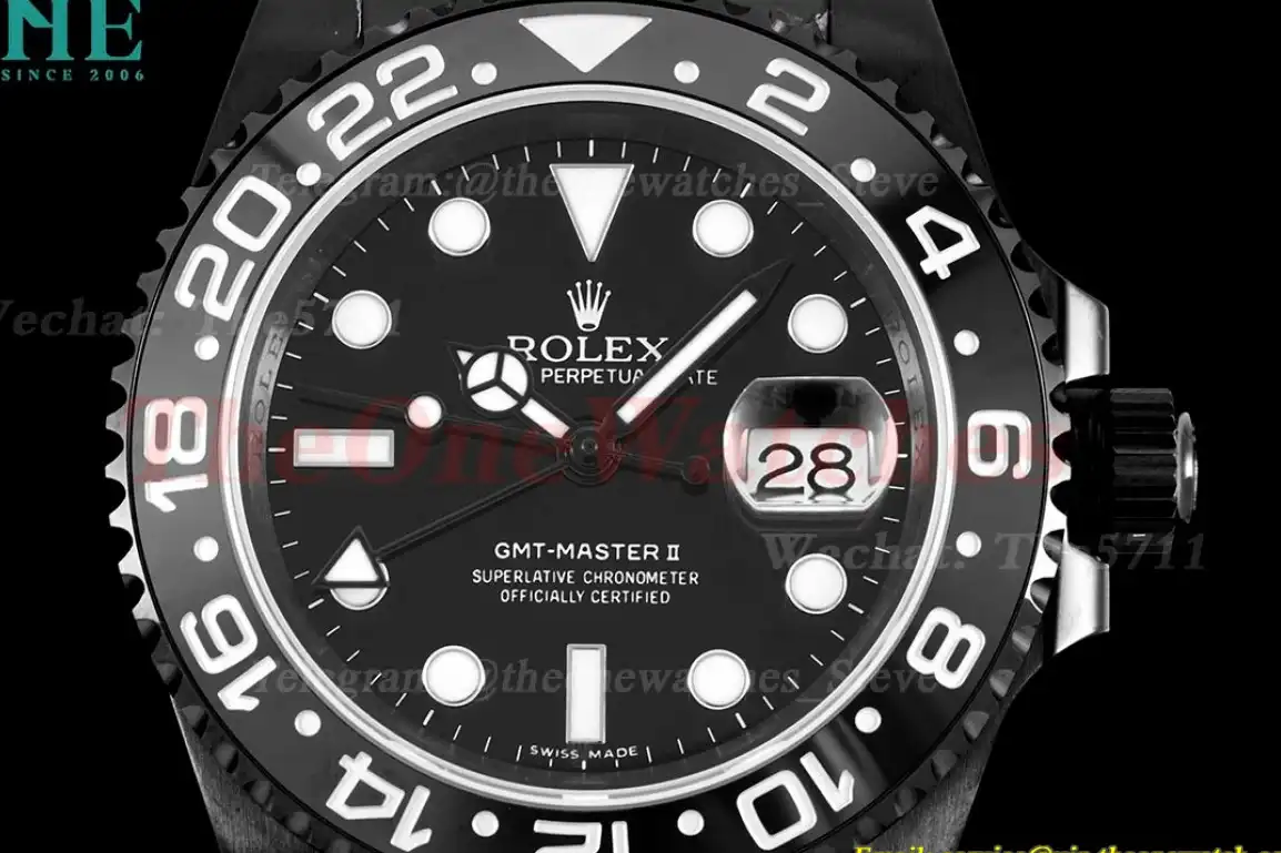 GMT Master II Oreo PVD Black Ceramic Bezel Blk Dot VRF V2 VR3186 CHS