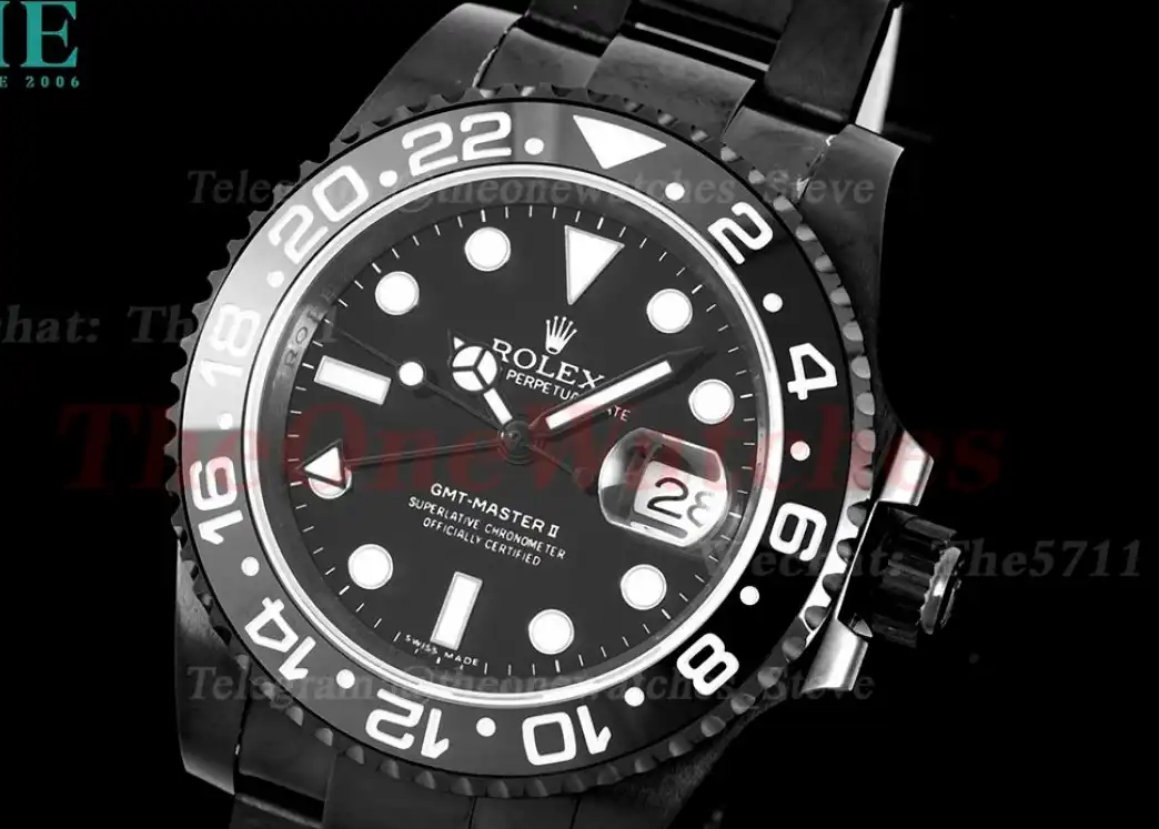 GMT Master II Oreo PVD Black Ceramic Bezel Blk Dot VRF V2 VR3186 CHS