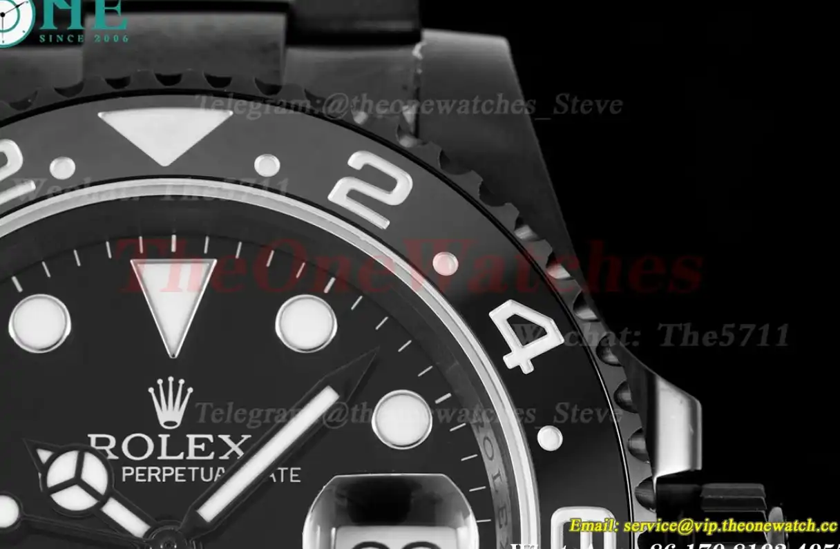 GMT Master II Oreo PVD Black Ceramic Bezel Blk Dot VRF V2 VR3186 CHS