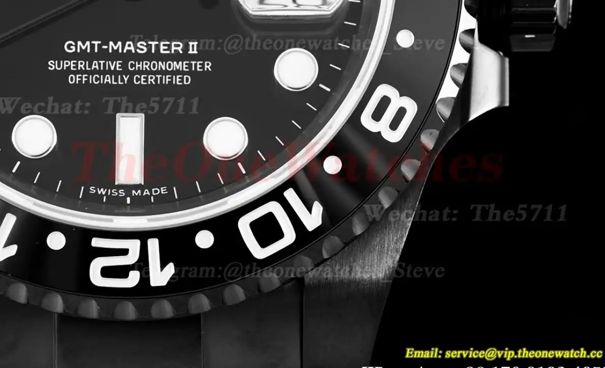 GMT Master II Oreo PVD Black Ceramic Bezel Blk Dot VRF V2 VR3186 CHS