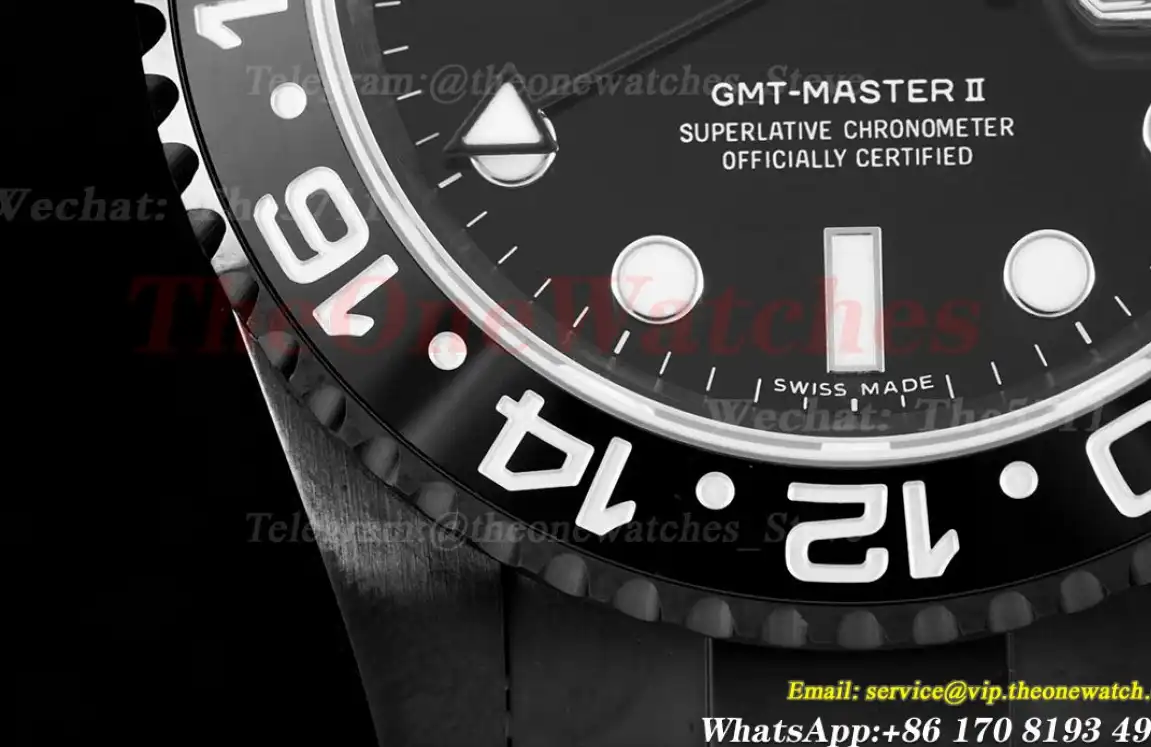 GMT Master II Oreo PVD Black Ceramic Bezel Blk Dot VRF V2 VR3186 CHS