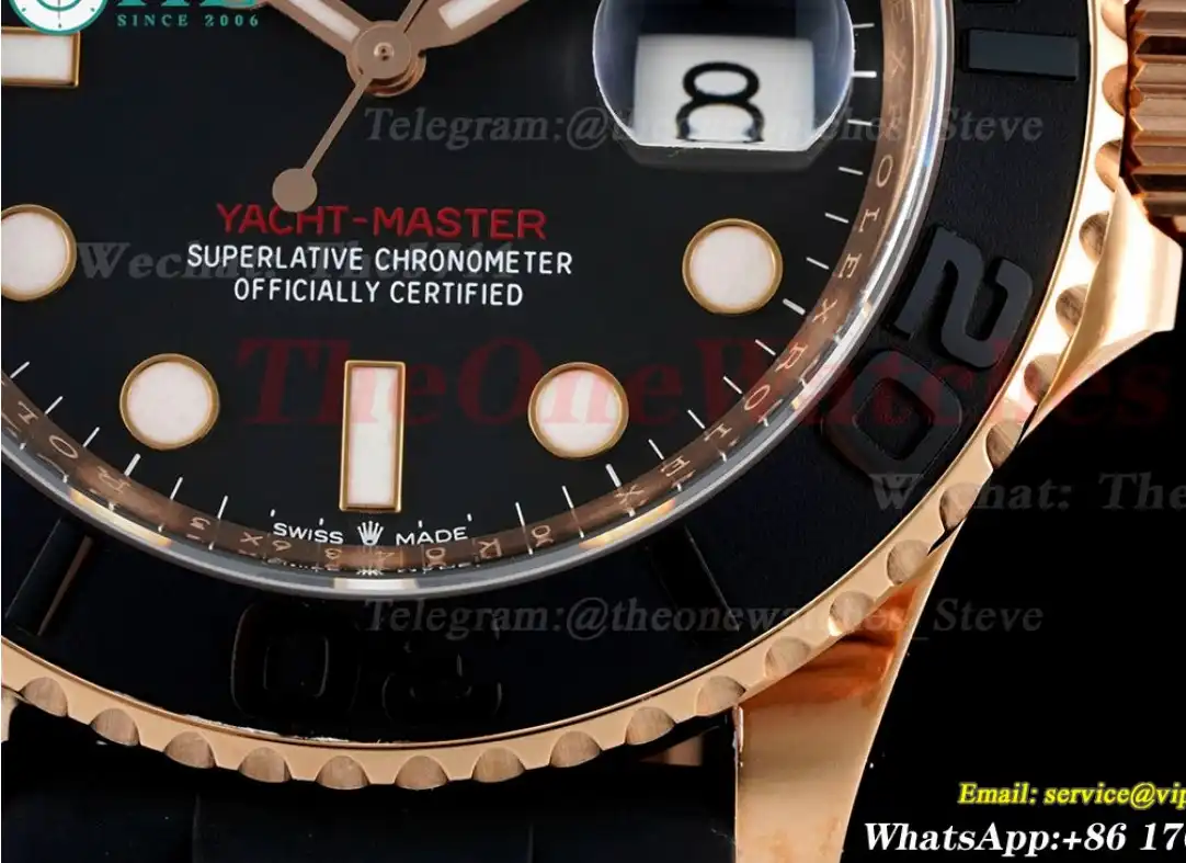 Yacht-Master 126655 40mm RG RU Black Dot Clean VR3235